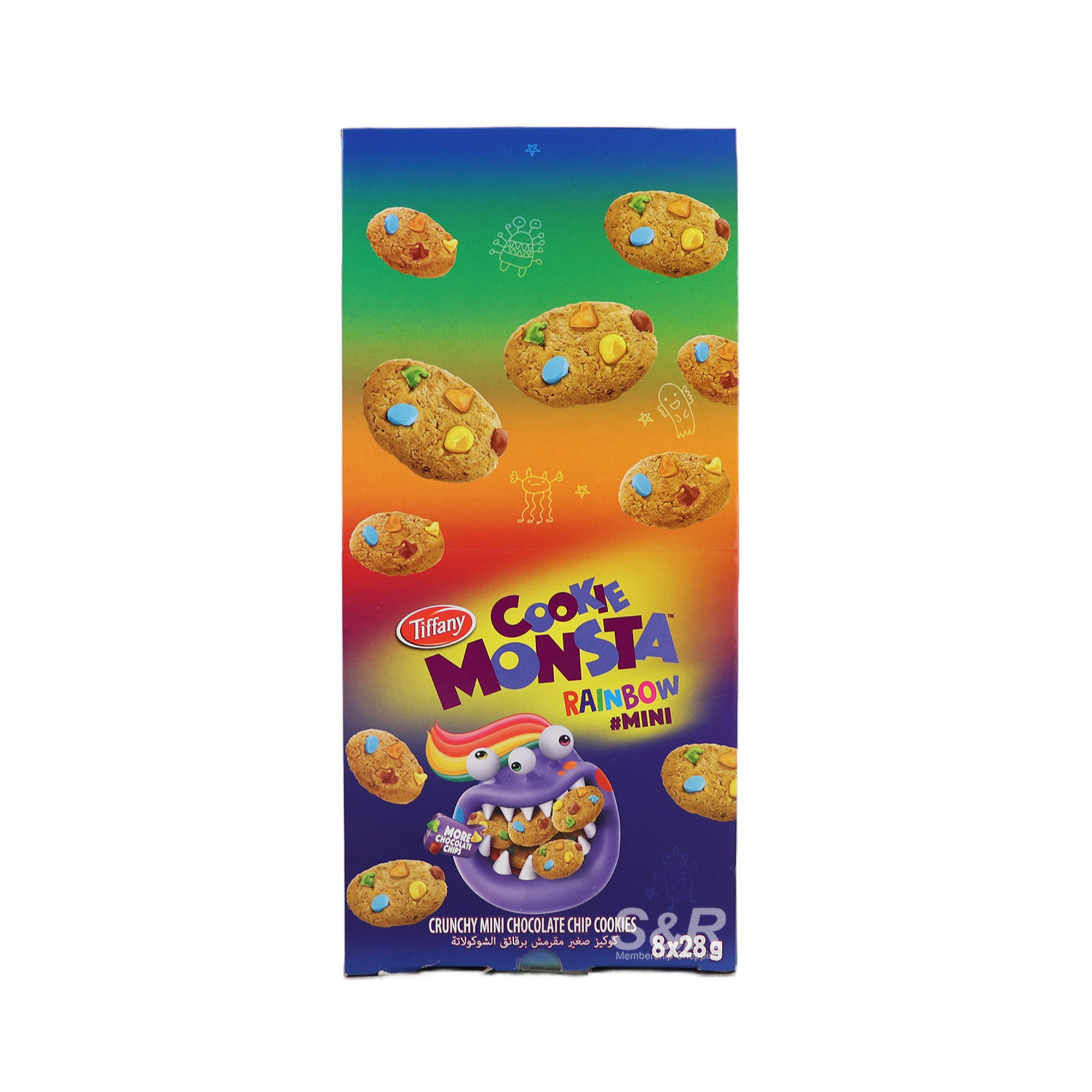 Tiffany Cookie Monsta Mini Chocolate Chip Cookies (28g x 8pcs)